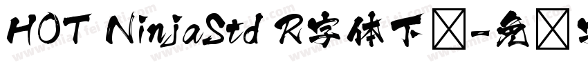 HOT NinjaStd R字体下载字体转换